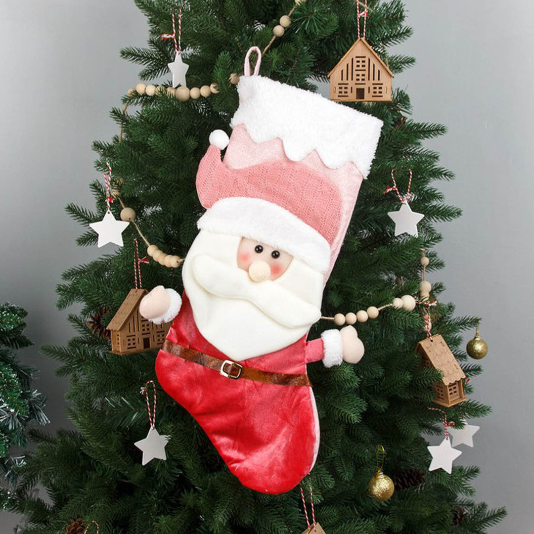 Personalized Handmade Candy Blush Santa Stocking