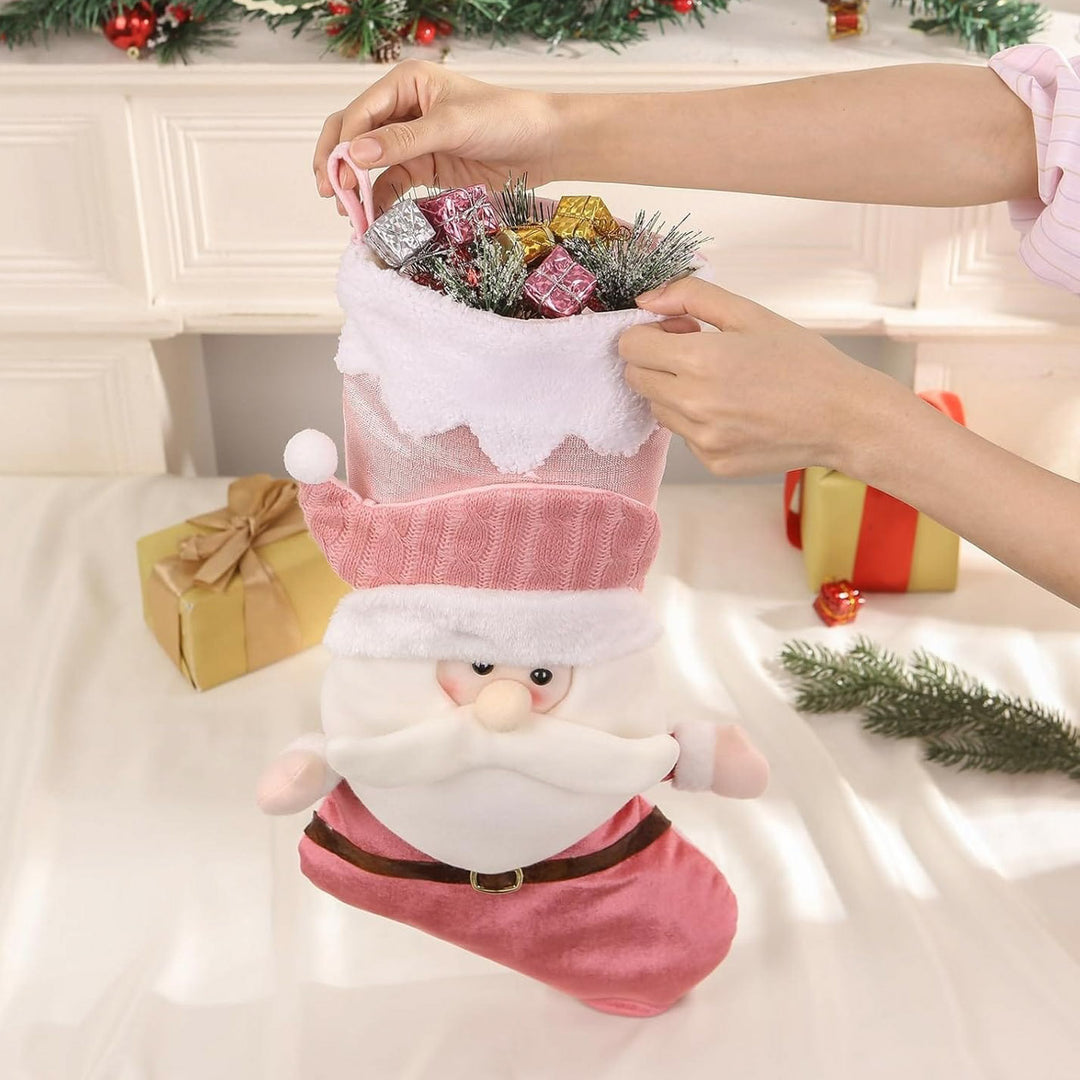 Personalized Handmade Candy Blush Santa Stocking