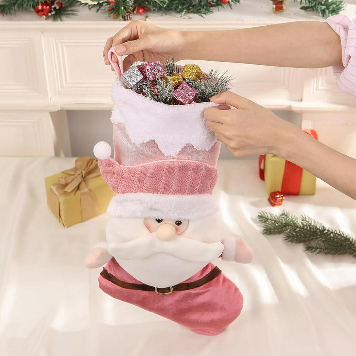 Personalized Handmade Candy Blush Santa Stocking