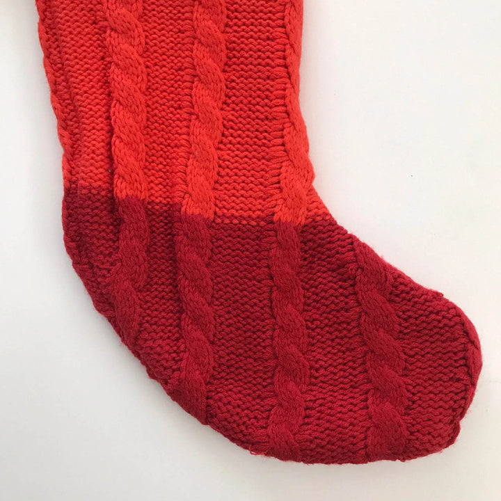 Personalized Handmade Candy Stripe Knit Stocking