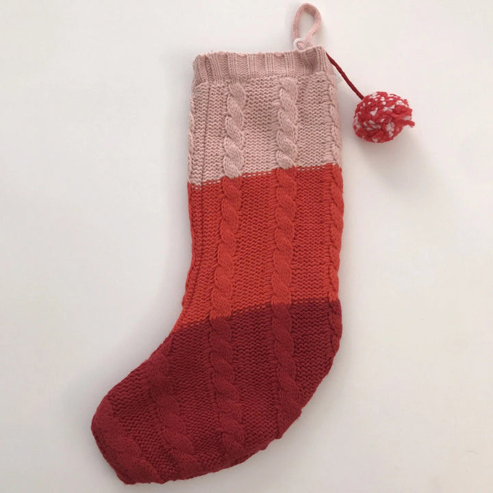 Personalized Handmade Candy Stripe Knit Stocking