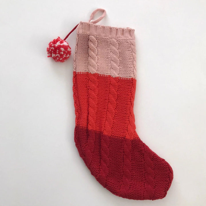 Personalized Handmade Candy Stripe Knit Stocking