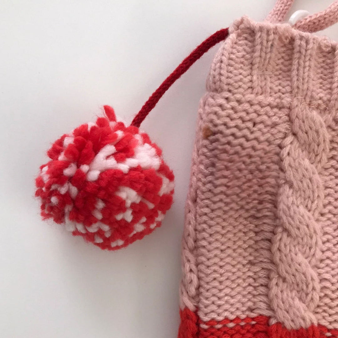 Personalized Handmade Candy Stripe Knit Stocking