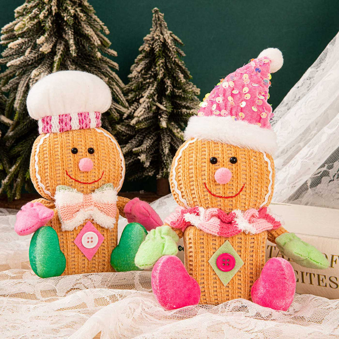2 Pc | Handmade Candyland Glow Twins Plush Figurine With Light