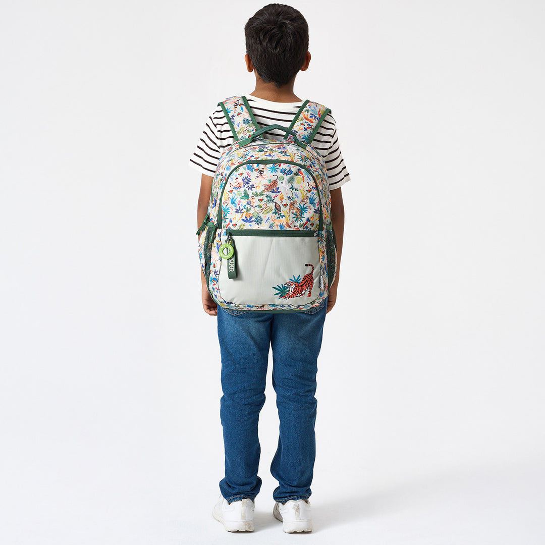 A Canopy In Kanha Theme Water-Resistant Kids Everyday Backpack