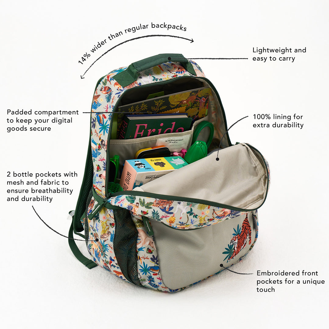 A Canopy In Kanha Theme Water-Resistant Kids Everyday Backpack