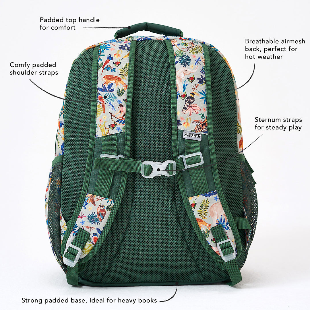 A Canopy In Kanha Theme Water-Resistant Kids Everyday Backpack