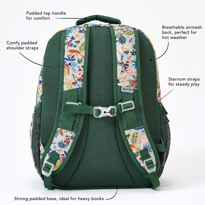 A Canopy In Kanha Theme Water-Resistant Kids Everyday Backpack