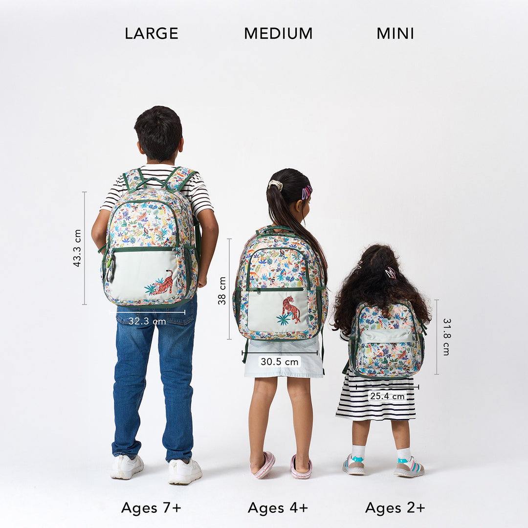 A Canopy In Kanha Theme Water-Resistant Kids Everyday Backpack