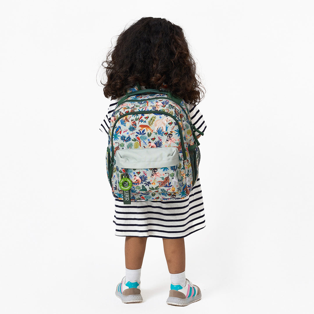 A Canopy In Kanha Theme Water-Resistant Kids Everyday Backpack