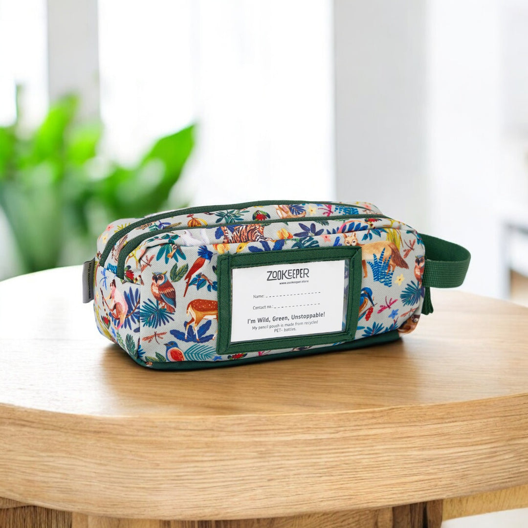 A Canopy In Kanha Theme Water-Resistant Kids Pencil Pouch