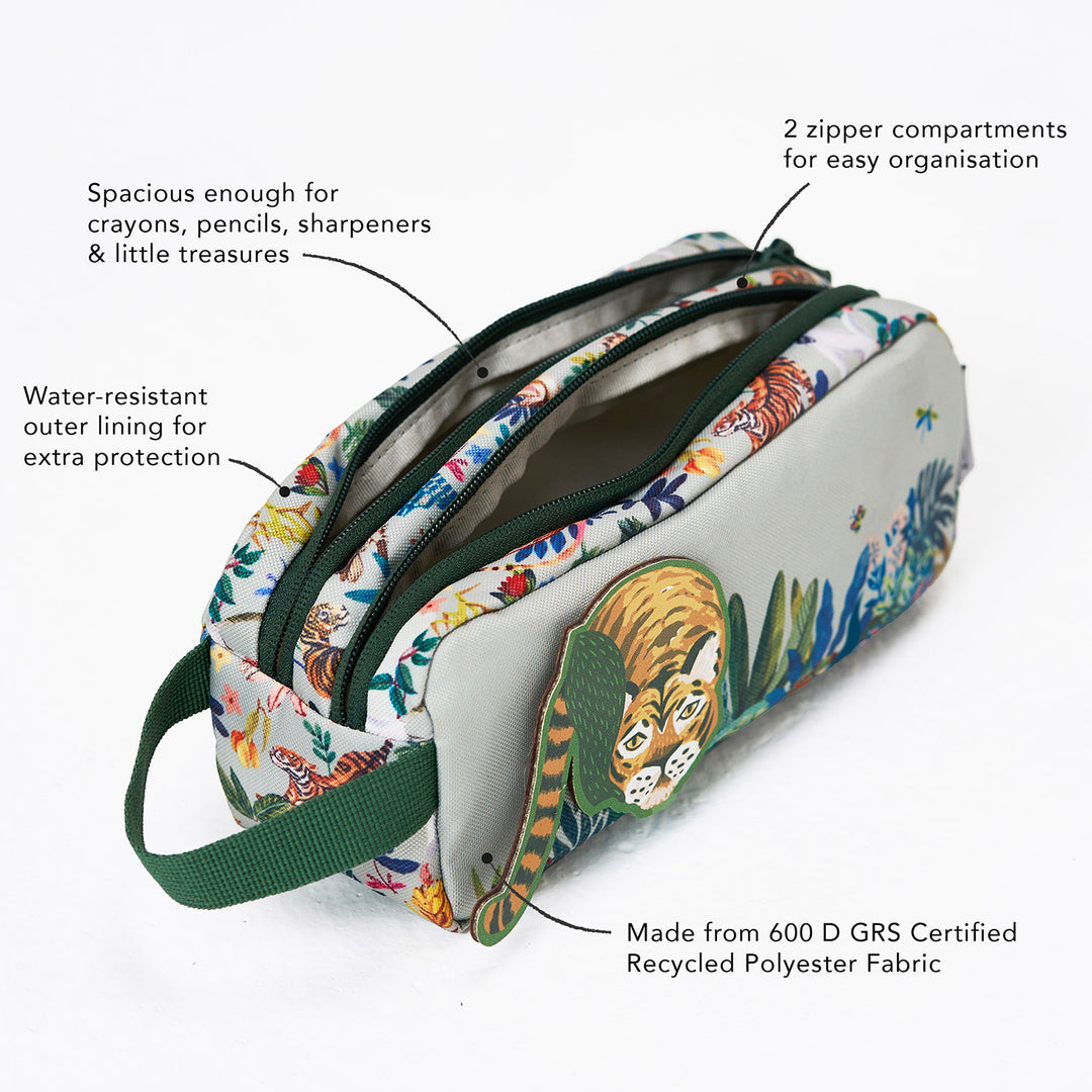 A Canopy In Kanha Theme Water-Resistant Kids Pencil Pouch