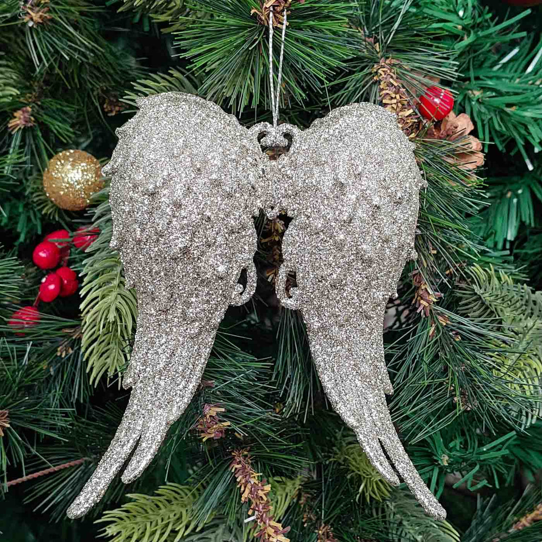 Handmade Celestial Wings Plush Ornament