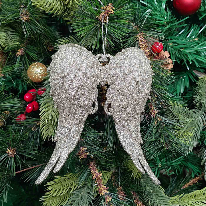 Handmade Celestial Wings Plush Ornament