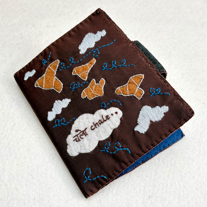 Handmade Chalo Chale Passport Holder | Brown