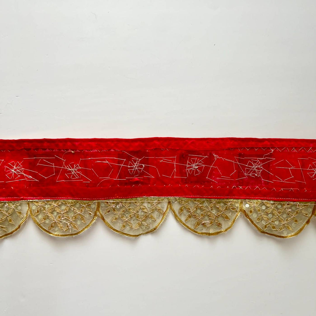 Handmade Gota Patti Colorful Semi Circle Geometry Toran