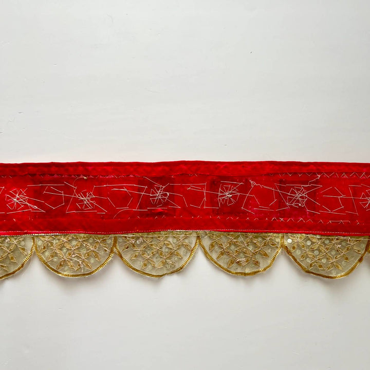 Handmade Gota Patti Colorful Semi Circle Geometry Toran