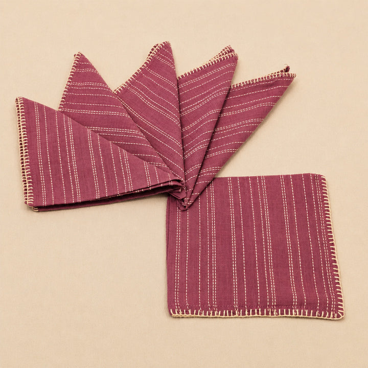 Handcrafted Pink Screen Printed Jute Table Linen Gift Hamper With Gota Detailing For Festive Gifting