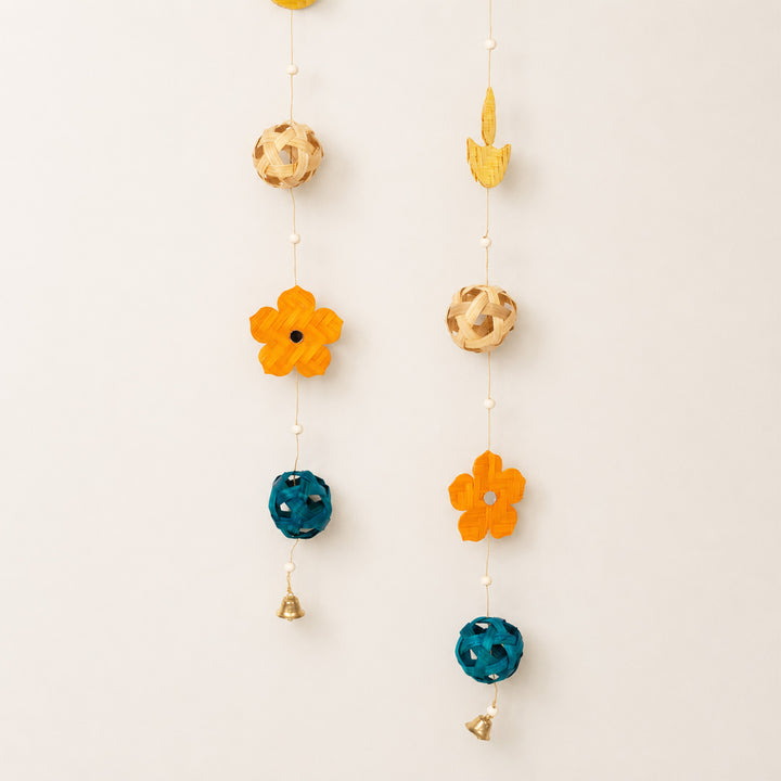 Set of 2 | "Utsav" Handcrafted Bamboo Wall Hanging For Festive Decor