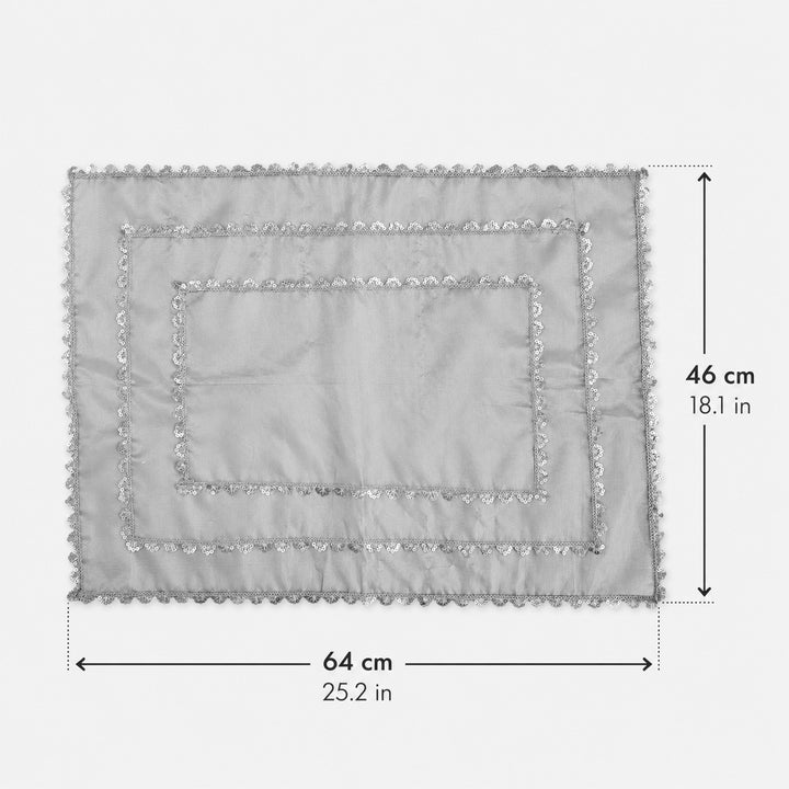 "Tikli" Organza Tray Cover With Shimmer Detail For Festive Decor