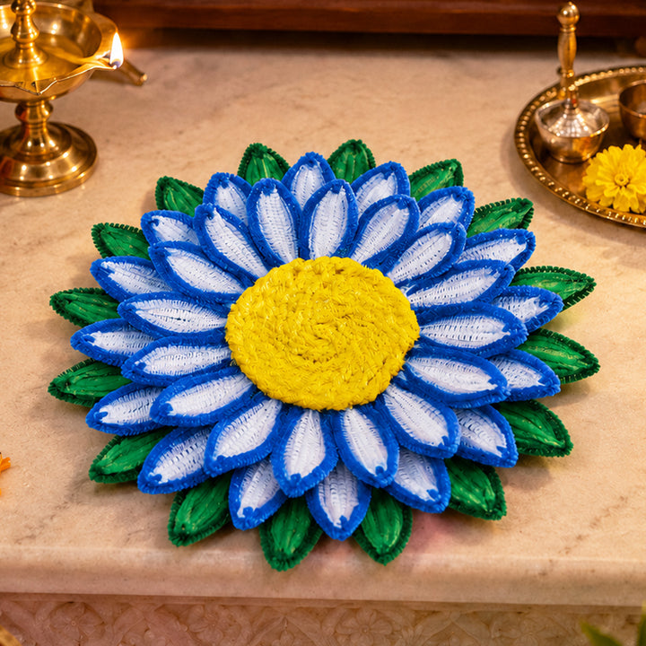 Reusable Handcrafted Pipe Cleaner Pooja Asan With MDF Base For Pooja Room and Festive Decor