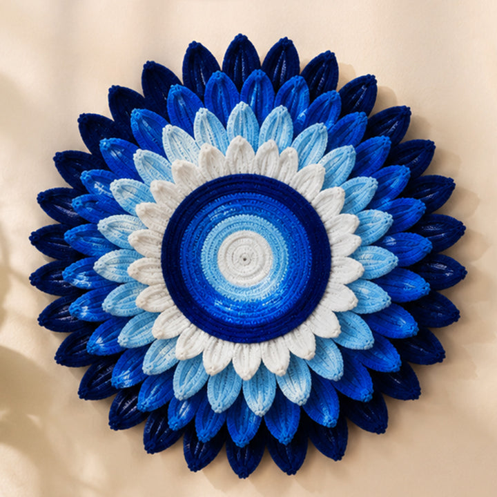 Multipurpose Handcrafted Pipe Cleaner Pooja Asan With MDF Base For Pooja, Rangoli And Backdrop Decor