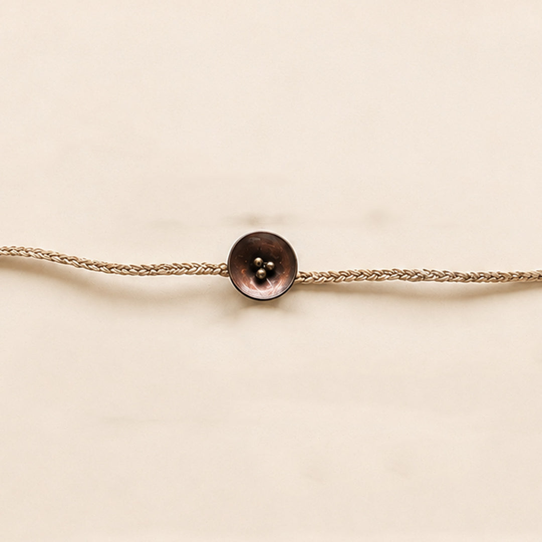 Handcrafted Lotus & Diya Brooch Pin Rakhi With Roli Chawal For Brother