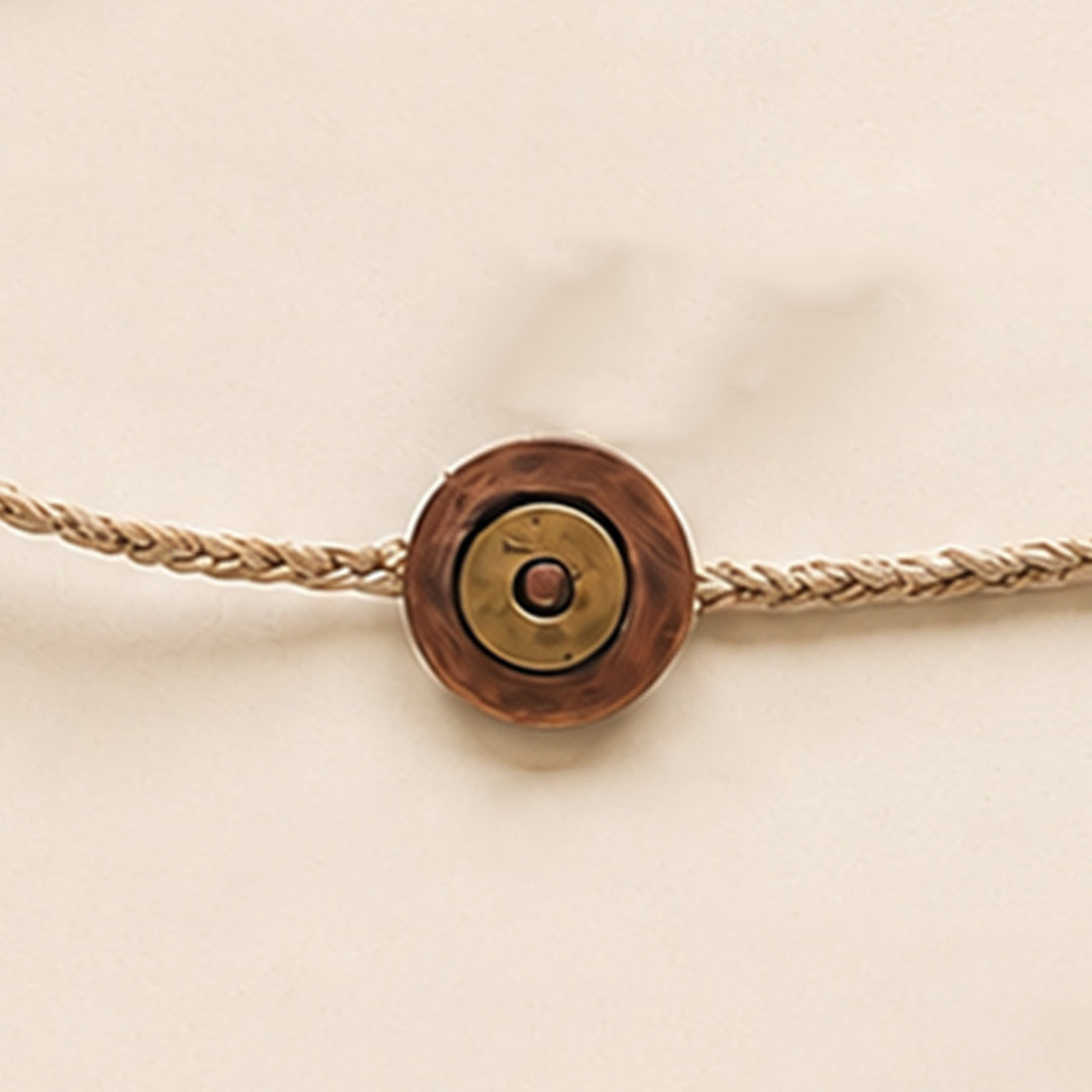 Handcrafted Lotus & Diya Brooch Pin Rakhi With Roli Chawal For Brother