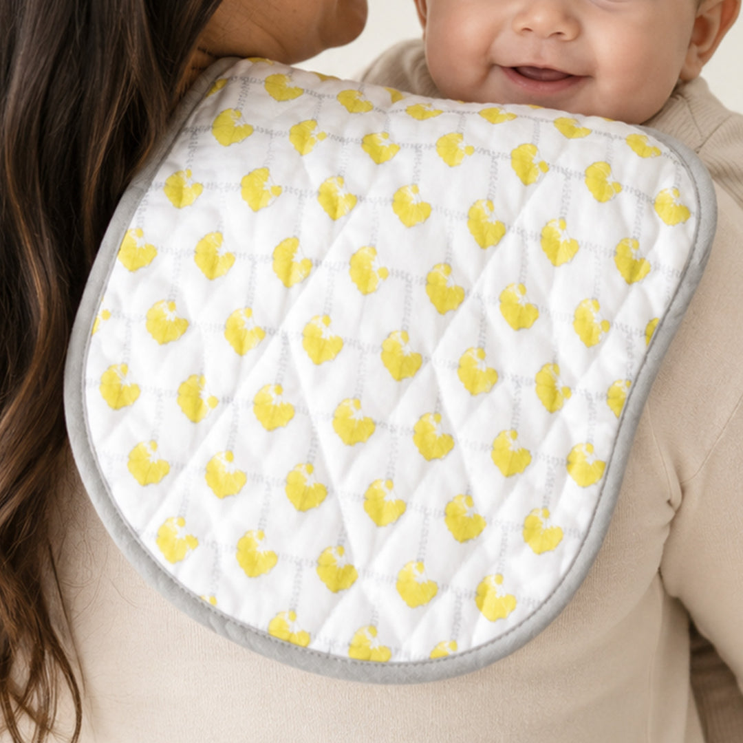 Block Printed Seaside Treasure Burp Cloth