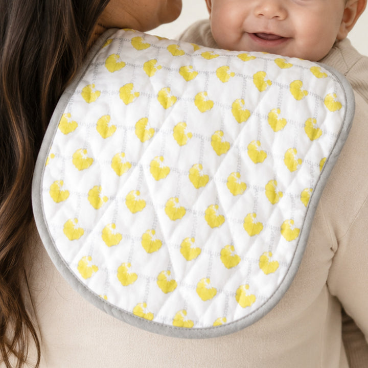Block Printed Seaside Treasure Burp Cloth