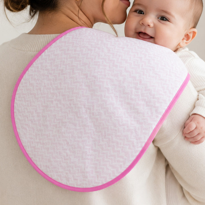 Block Printed Blush Breeze Burp Cloth
