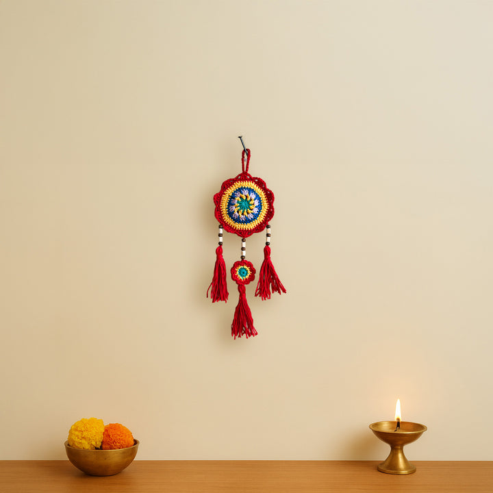 Handmade Muladhara Chakra Crochet Hanging