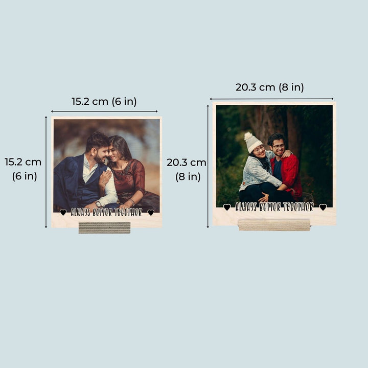 Personalized Wooden Photo Print With Stand - Always Better Together