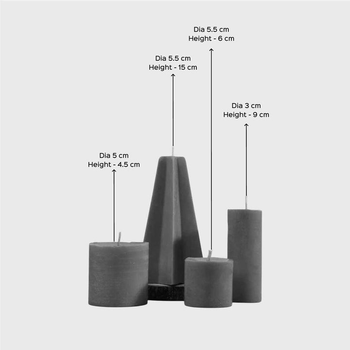 Handmade Red Pillar Soy Wax Candles | Secret Santa Gift Ideas | Set Of 4