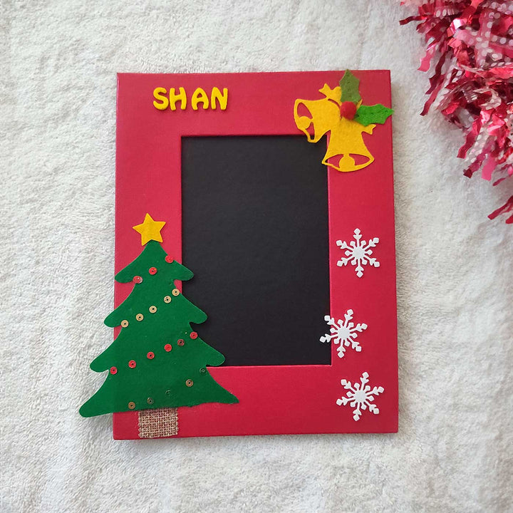 Personalized Christmas Theme Felt Photo Frame | Xmas Gifting Ideas