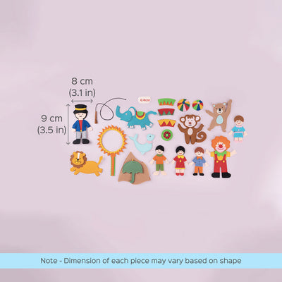 Handcrafted Felt Circus Themed Story Board Playset For Kids