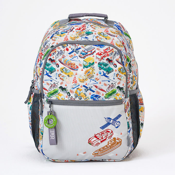 City Safari Theme Water-Resistant Kids Everyday Backpack