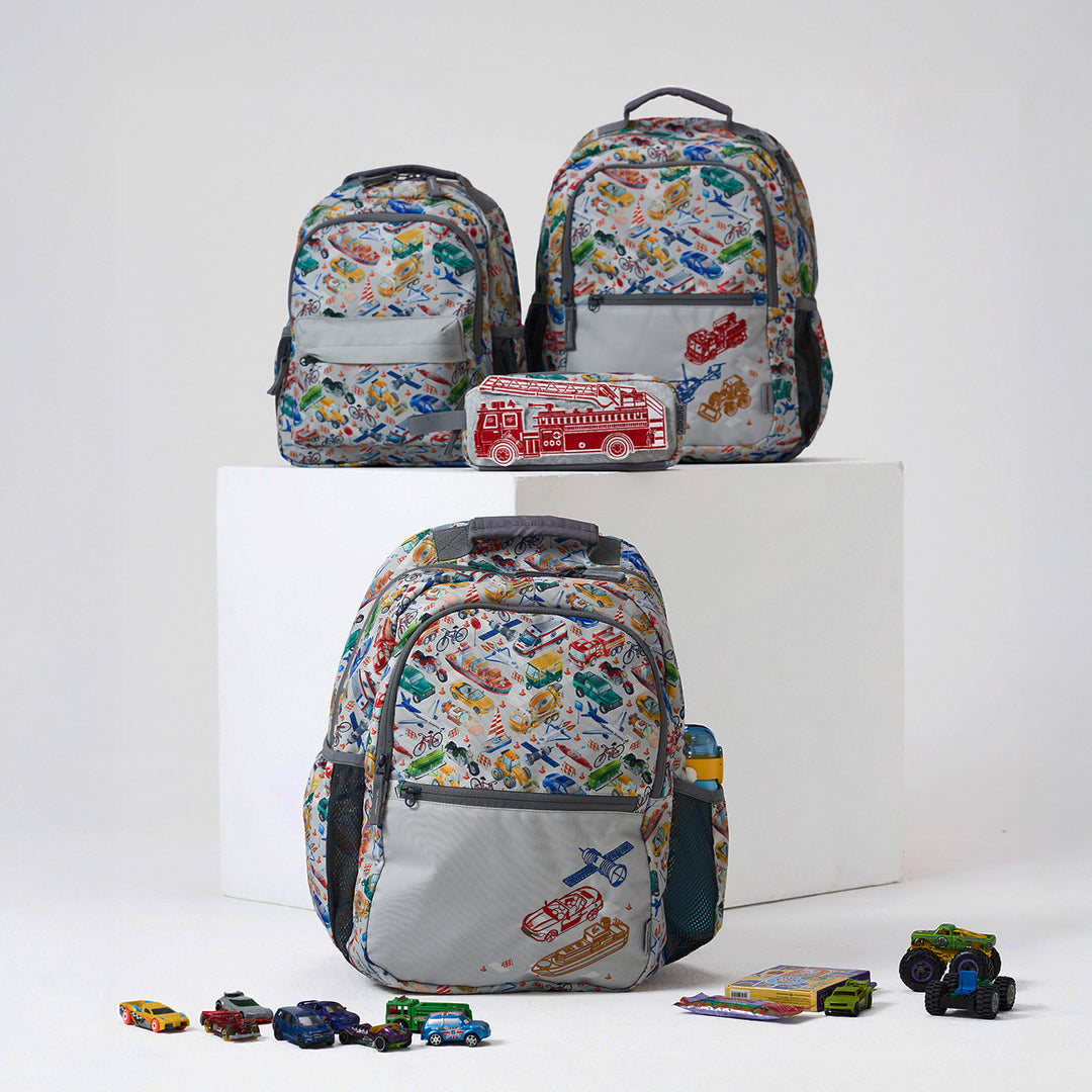 City Safari Theme Water-Resistant Kids Everyday Backpack