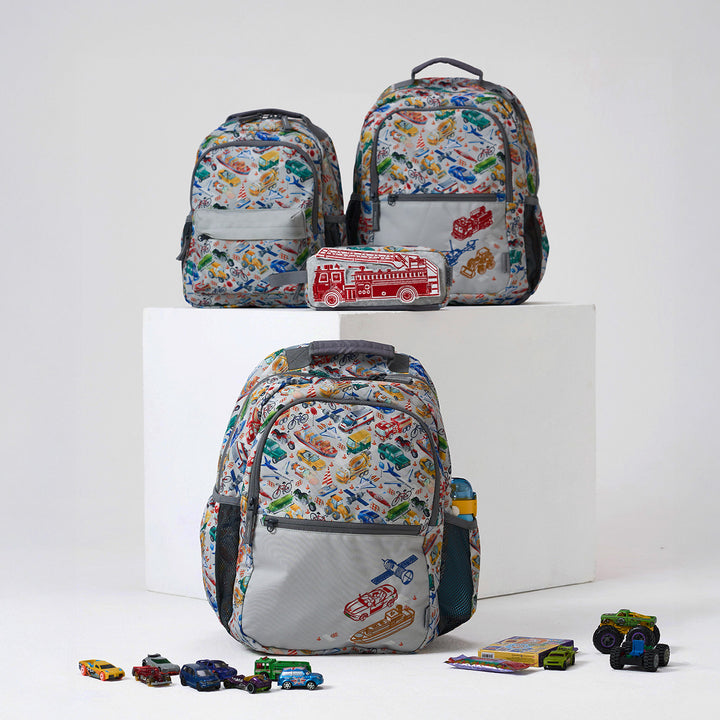 City Safari Theme Water-Resistant Kids Everyday Backpack