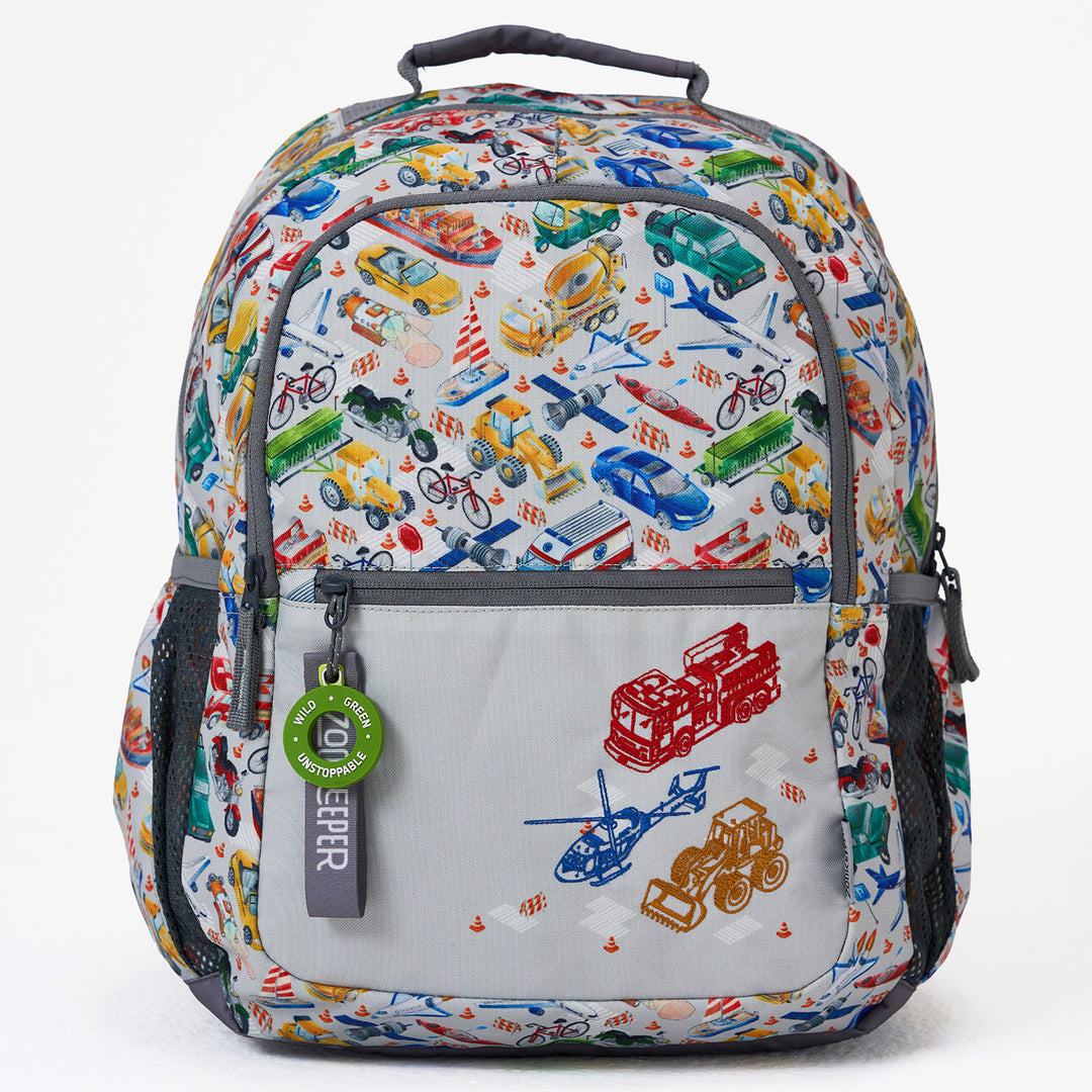 City Safari Theme Water-Resistant Kids Everyday Backpack