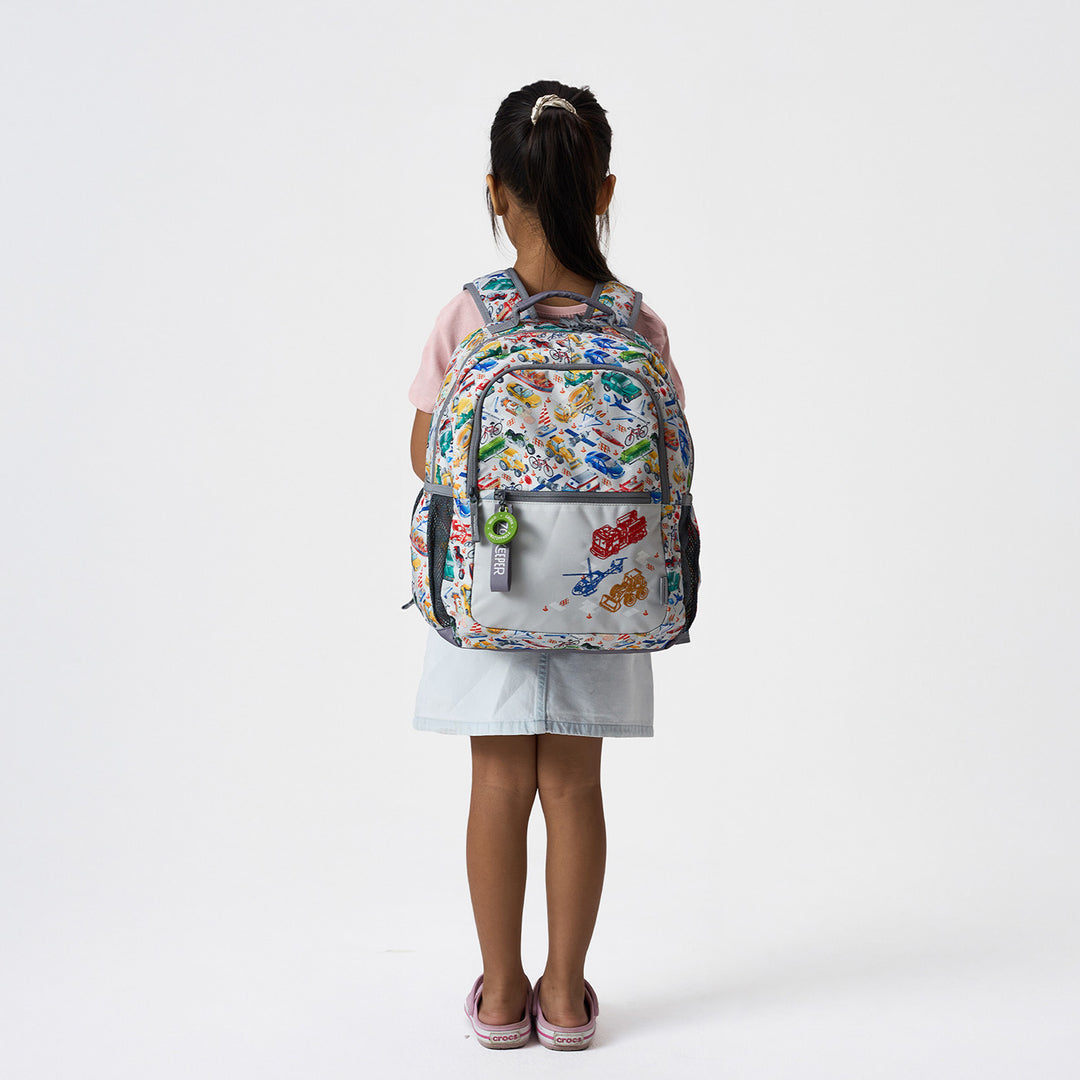 City Safari Theme Water-Resistant Kids Everyday Backpack