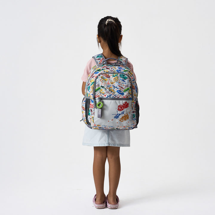 City Safari Theme Water-Resistant Kids Everyday Backpack