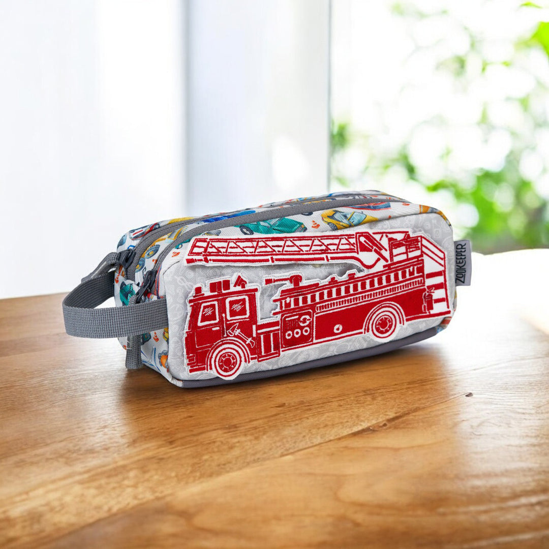City Safari Theme Water-Resistant Kids Pencil Pouch