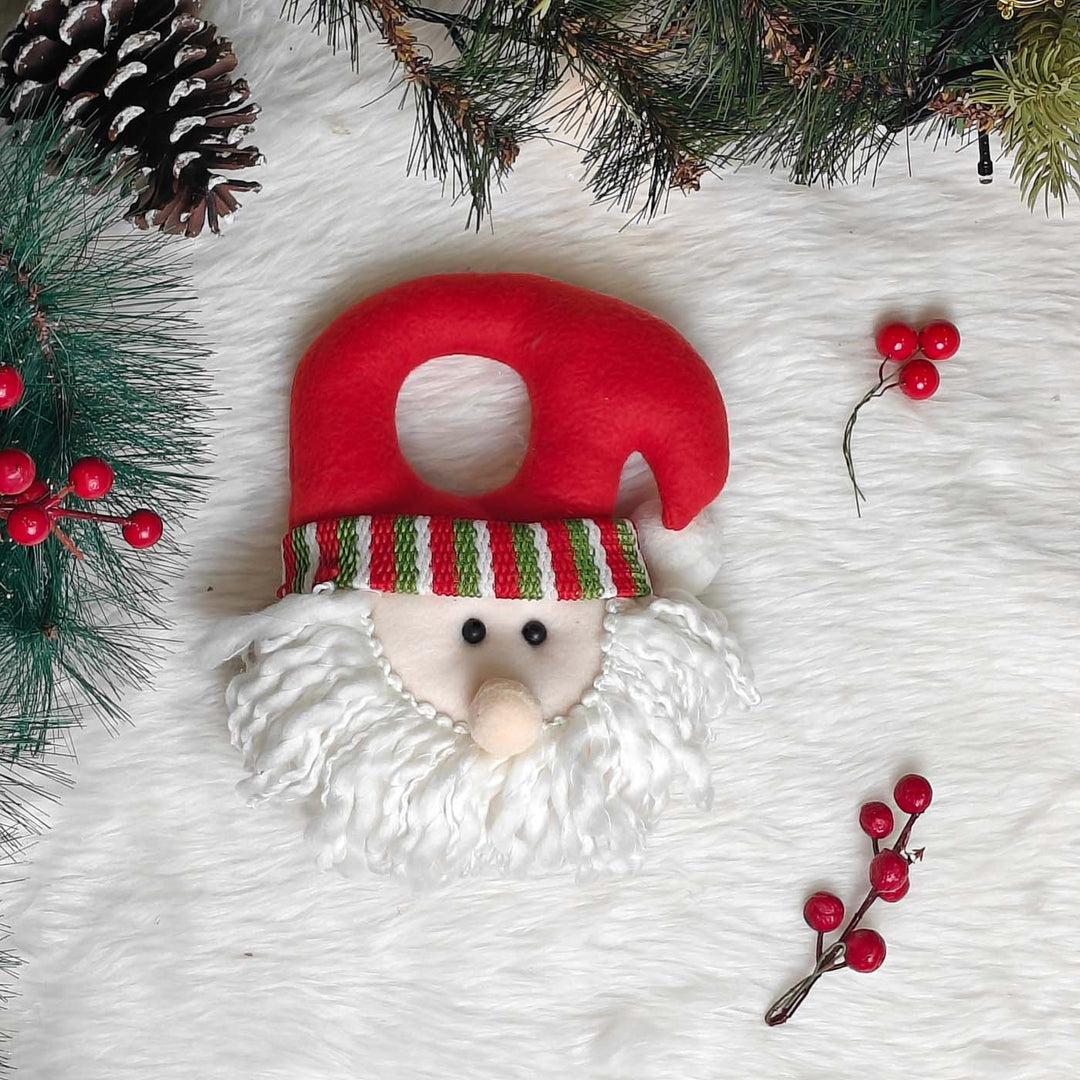 Handmade Classic Jolly Santa Plush Door Hanging