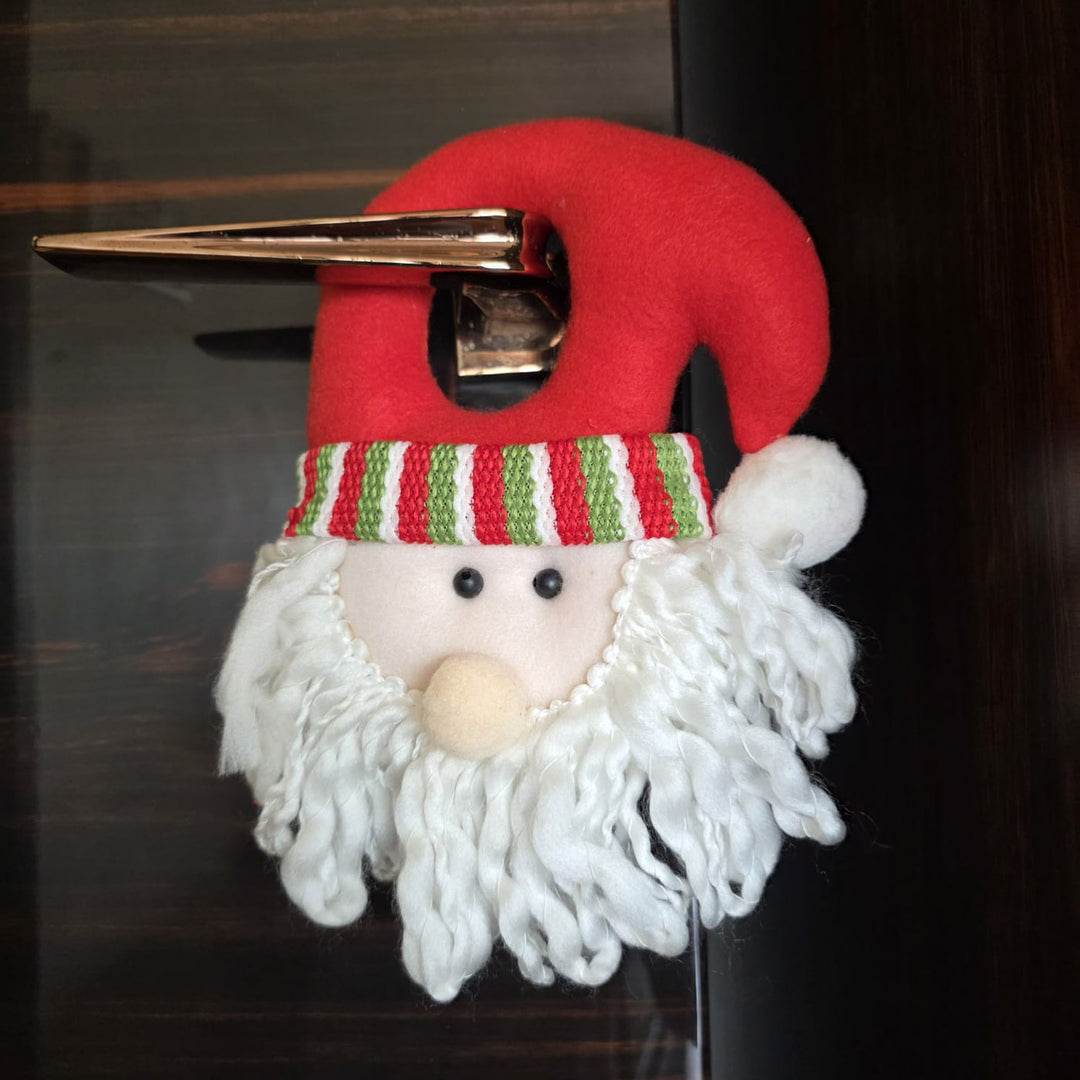 Handmade Classic Jolly Santa Plush Door Hanging