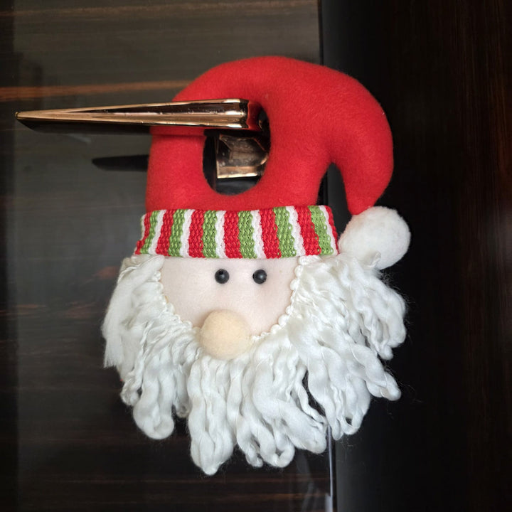 Handmade Classic Jolly Santa Plush Door Hanging