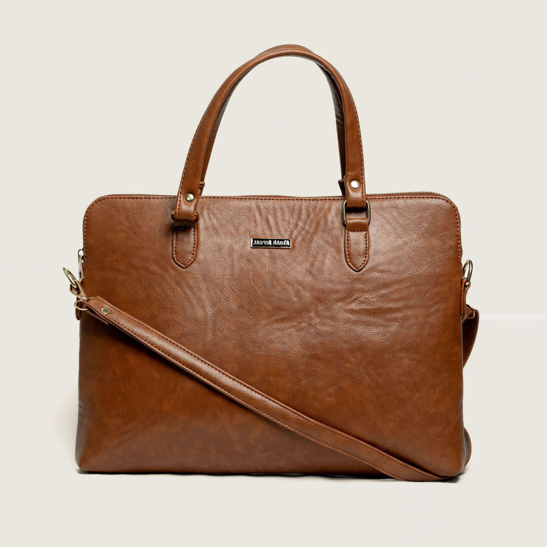 Classic Vegan Leather Laptop Bag