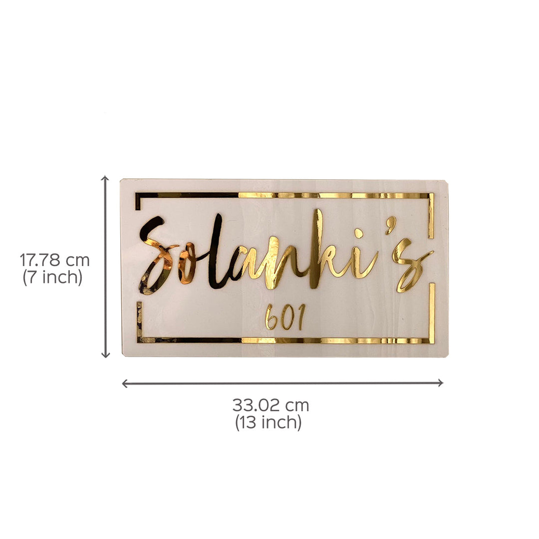 Classic Personalised Acrylic Name Plate For CA