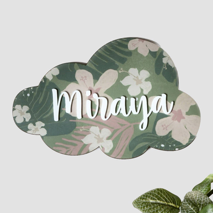 Kids Pastel Cloud MDF Nameplates