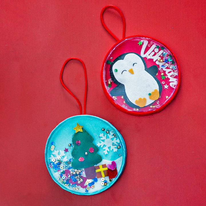 Personalized Shaker Felt Ornaments For Christmas Tree Decoration | Set Of 2